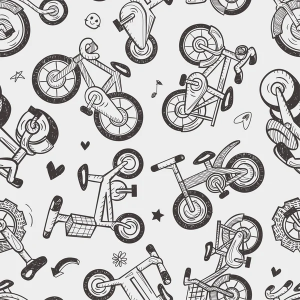 Άνευ ραφής ποδήλατο μοτίβο — Διανυσματικό Αρχείο