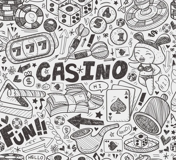 Modèle de casino sans couture — Image vectorielle