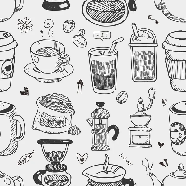 Modèle de café sans couture — Image vectorielle