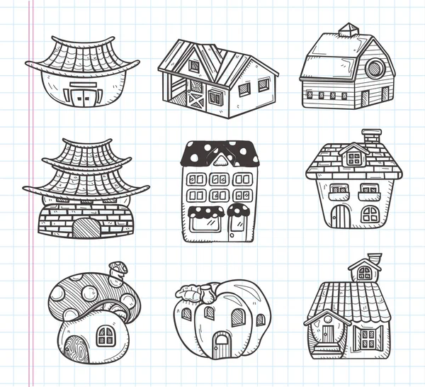 Doodle house icon — Stock Vector