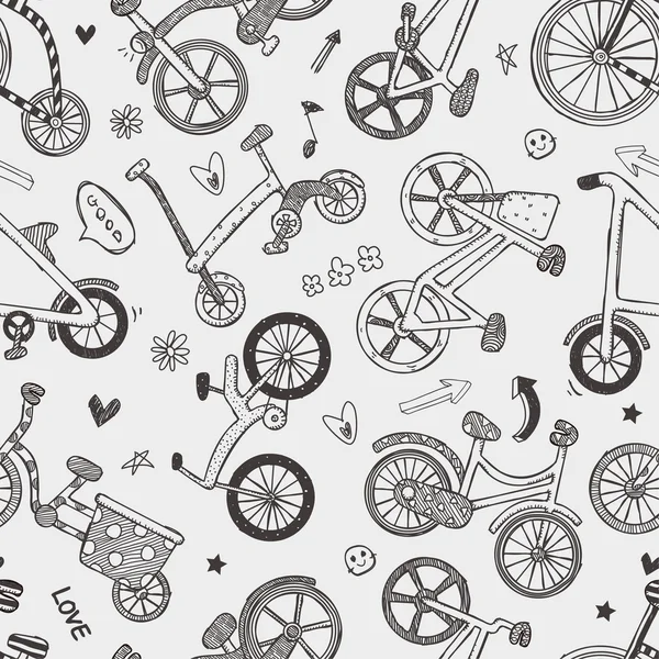 Seamless bike pattern — Stock Vector