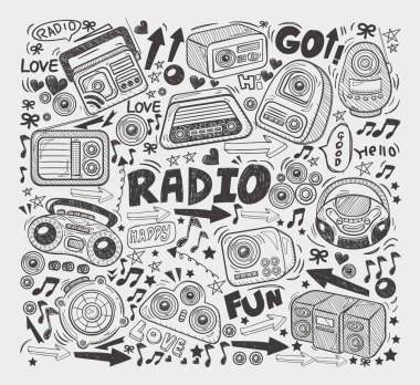 Doodle radyo elemanları