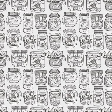 seamless doodle jam pattern clipart