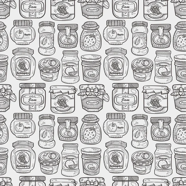 Άνευ ραφής doodle μαρμελάδα μοτίβο — Διανυσματικό Αρχείο