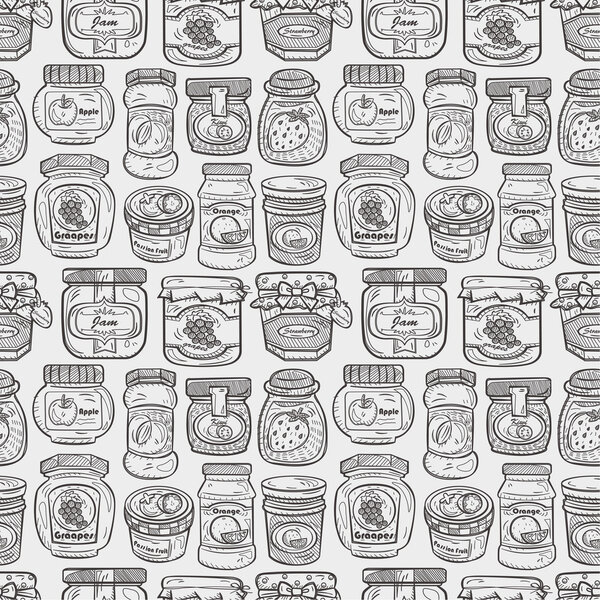 seamless doodle jam pattern