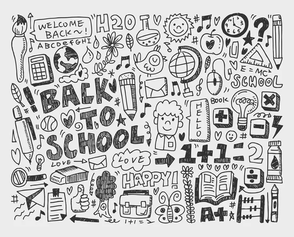 Elemento scuola Doodle — Vettoriale Stock
