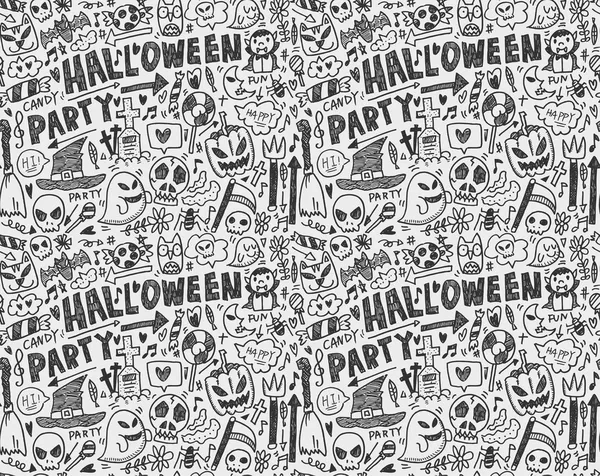 Halloween holiday doodle background — Stock Vector