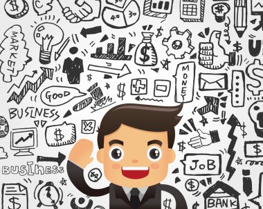 işadamı ve doodle iş öğesi geçmişi