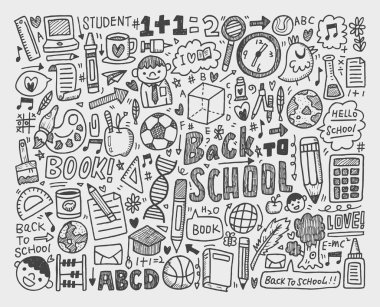 el çizmek doodle okul öğesi