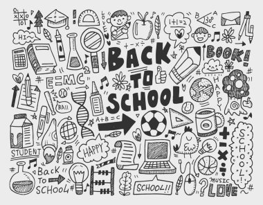 el çizmek doodle okul öğesi