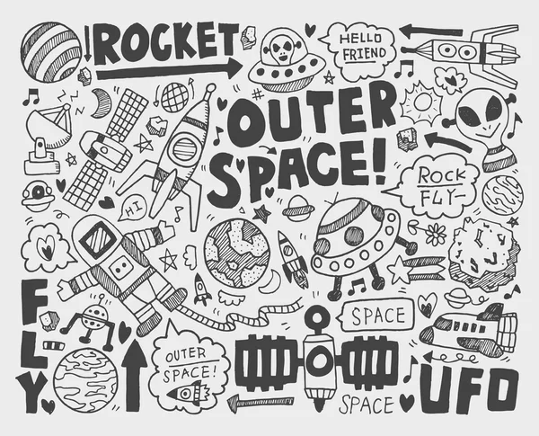 Doodle space element — Stock Vector