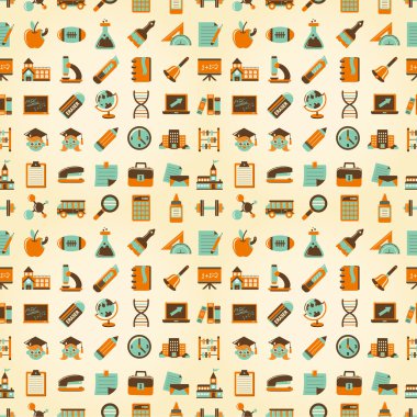 geri okul düzeni için dikişsiz retro eğitim