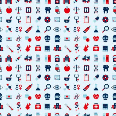 Dikişsiz retro tıbbi desen