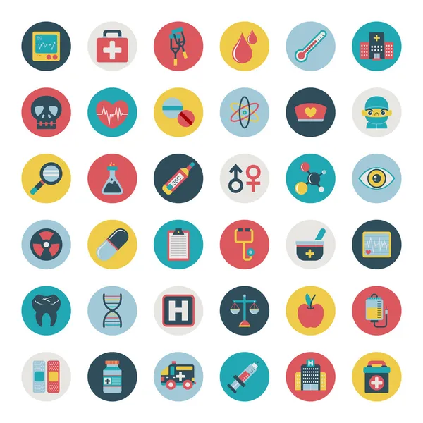 düz tıbbi simge kümesi