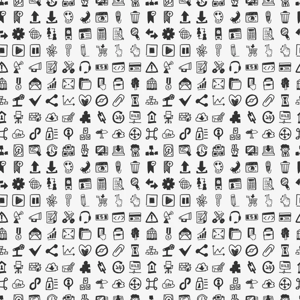 Modèle de réseau doodle sans couture — Image vectorielle