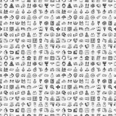 Dikişsiz doodle lojistik desen