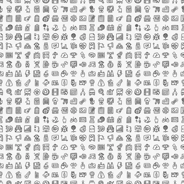 Naadloze doodle netwerk patroon — Stockvector