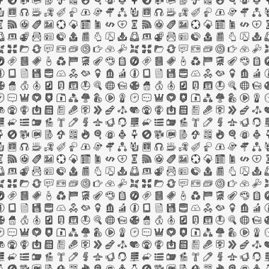 Dikişsiz doodle web deseni