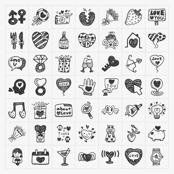 Doodle Valentine's Day icon — Stock Vector