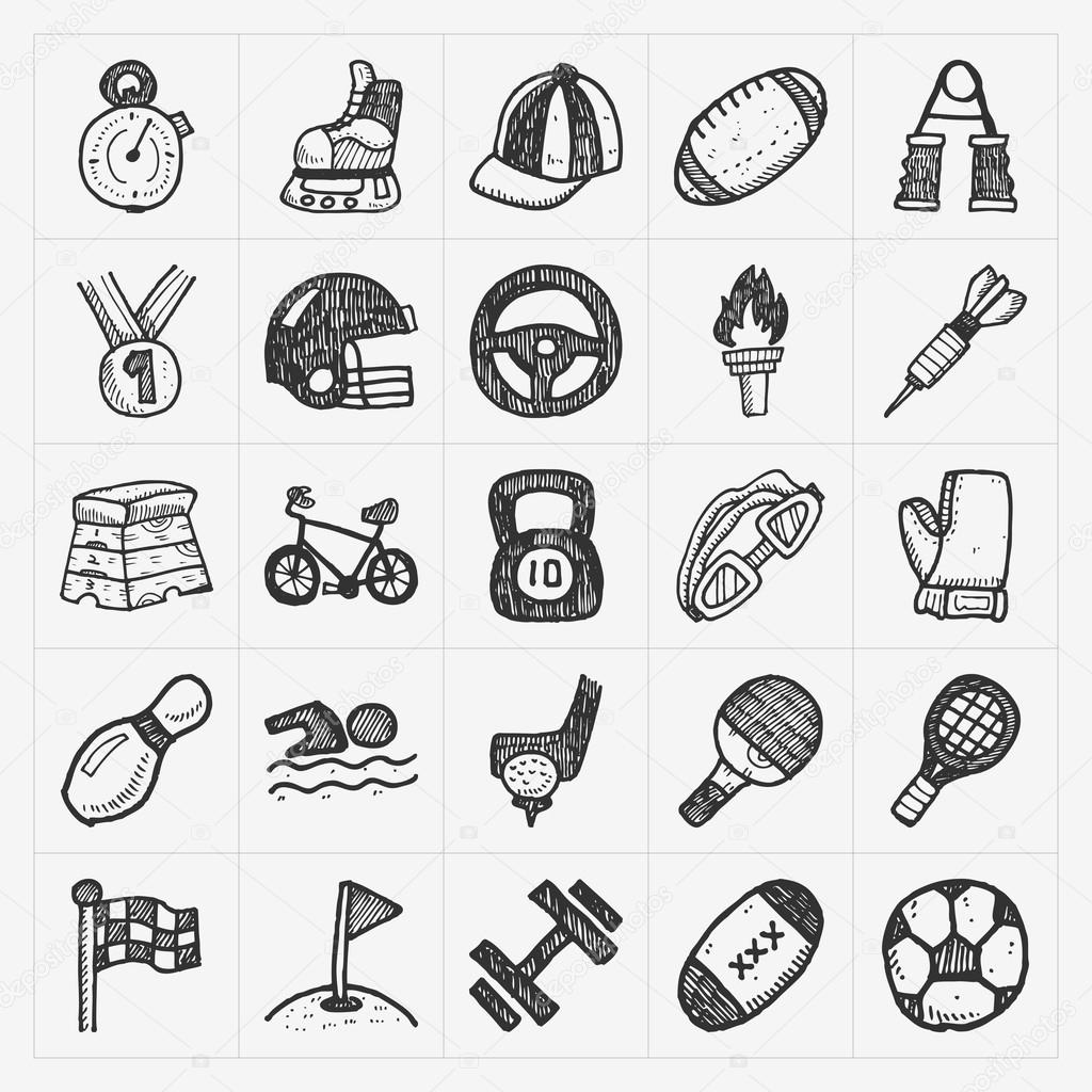 doodle sport icons