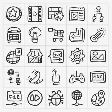 Doodle web simgeler kümesi