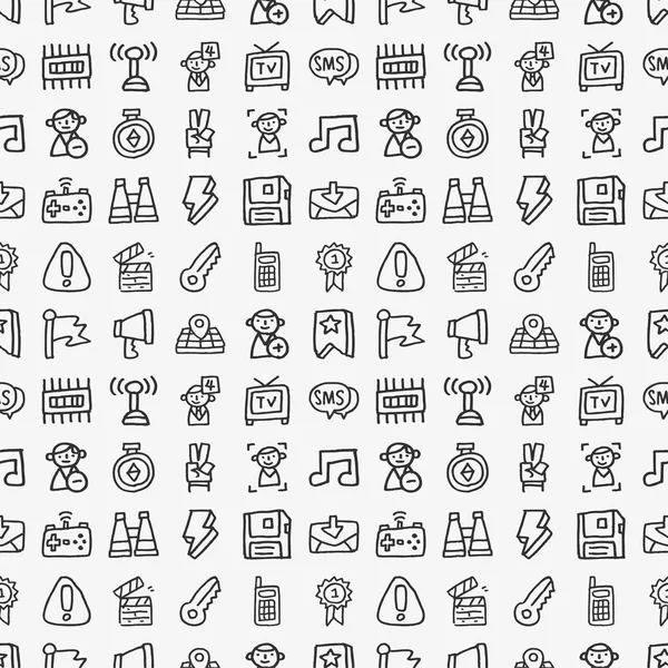 Modèle de réseau doodle sans couture — Image vectorielle