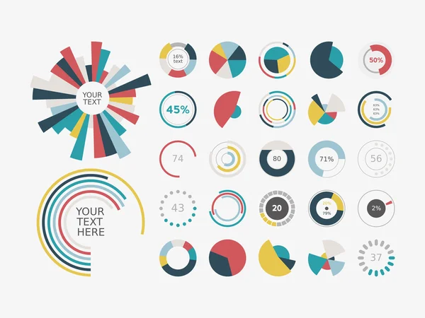Pie chart set icon. — Stock Vector © mocoo2003 #46090495