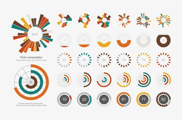 Infographic Elements.Pie chart set icon — Stock Vector