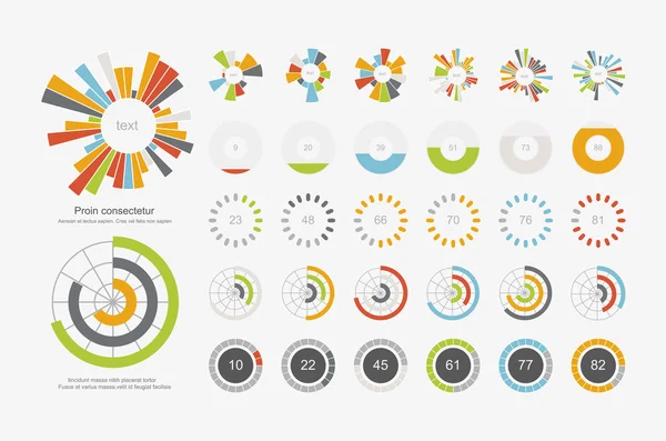 Infographic Elements.Pie chart set icon — Stock Vector