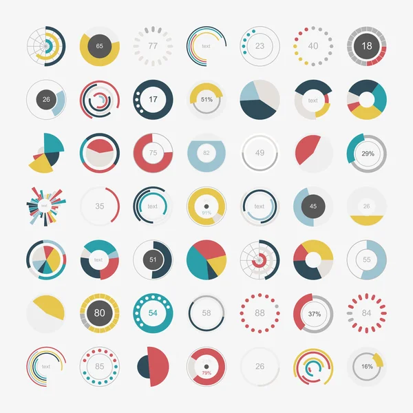 Infographie Elements.Pie graphique ensemble icône — Image vectorielle
