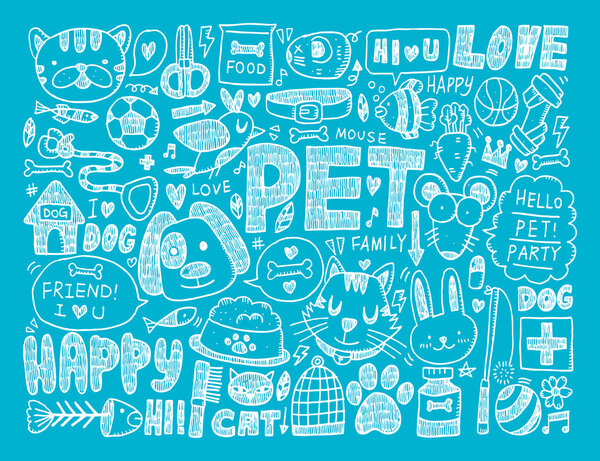 Doodle pet background