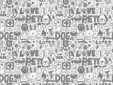 Evde beslenen hayvan desen doodle