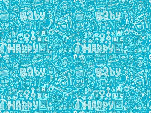 Doodle baby patroon — Stockvector