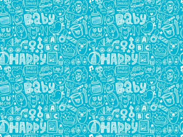 Doodle baby patroon — Stockvector