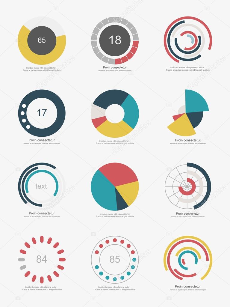 Infographic pie charts