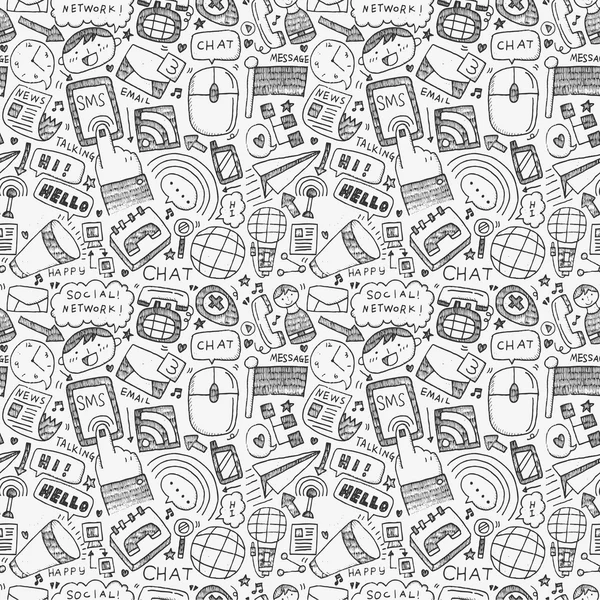 Seamless doodle pattern — Stock Vector