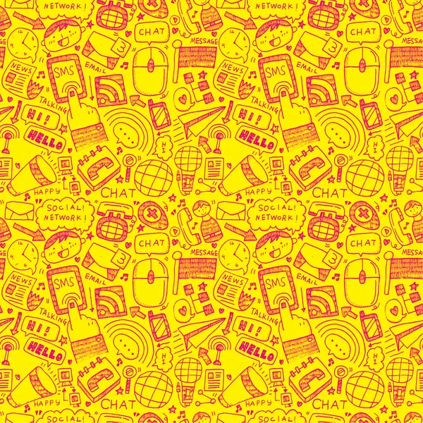 Seamless doodle pattern — Stock Vector