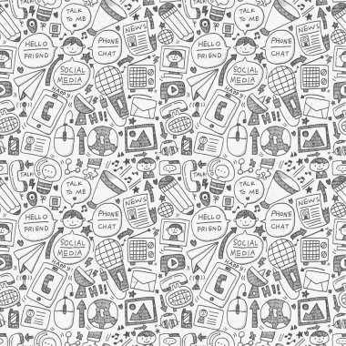 Doodle iletişim desen