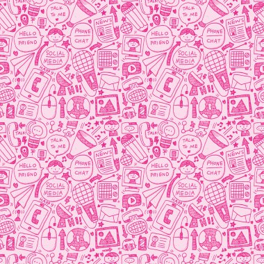 Doodle iletişim desen