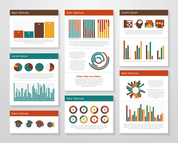 Ensemble d'éléments d'infographie — Image vectorielle