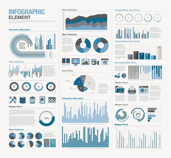 Infographic elementen instellen — Stockvector