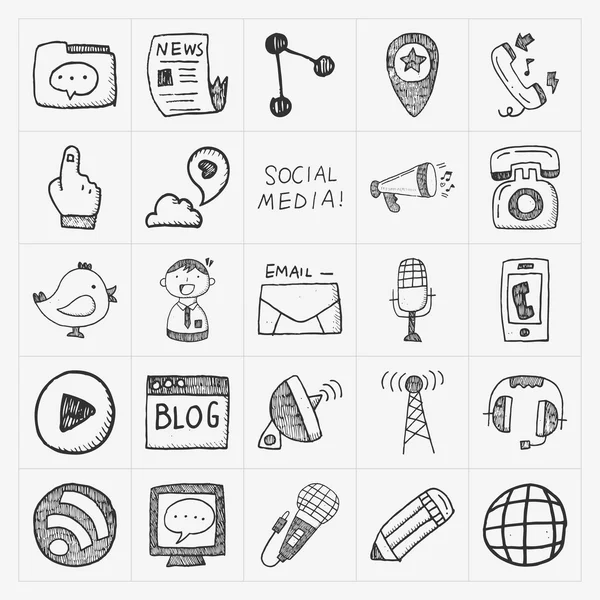 Set icone di comunicazione — Vettoriale Stock