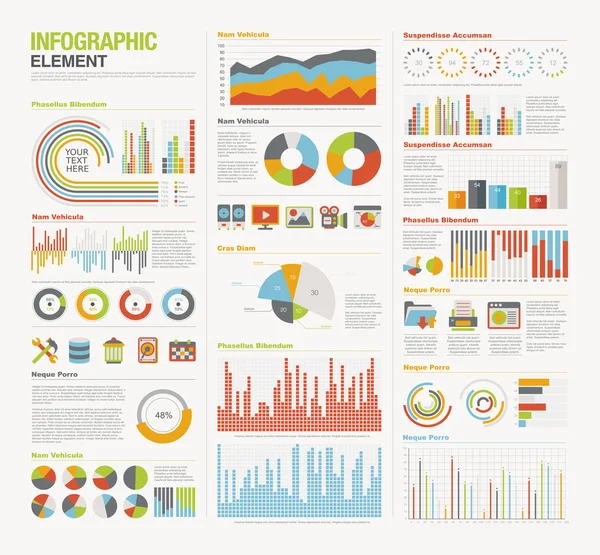 Infographic σύνολο στοιχείων — Διανυσματικό Αρχείο