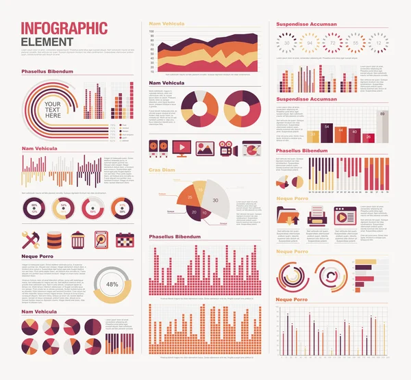 Infographic 요소 집합 — 스톡 벡터