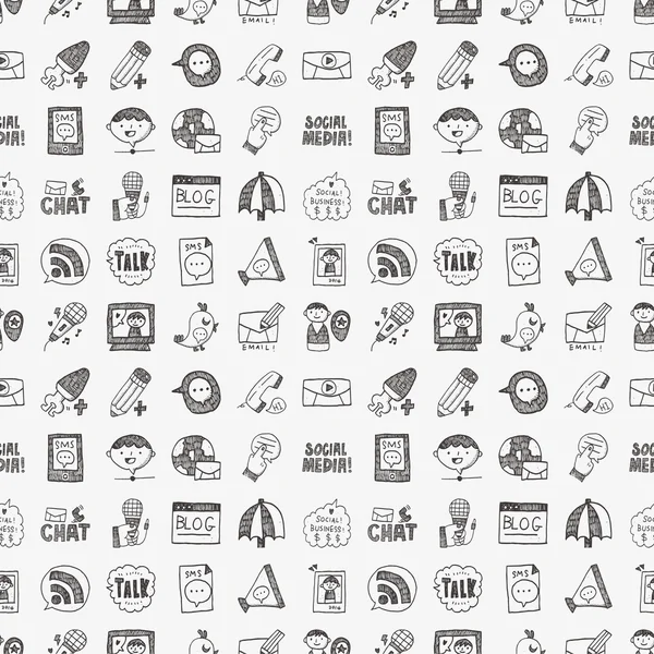 Doodle communicatie patroon — Stockvector