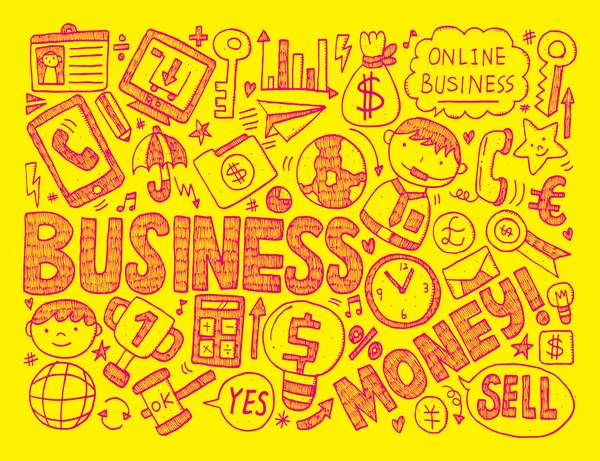 Doodle business bakgrund — Stock vektor