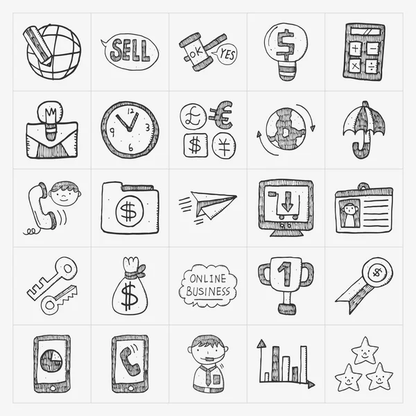 Doodle zakelijke pictogram — Stockvector