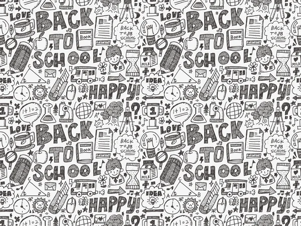 Back to school seamless pattern — Stock Vector