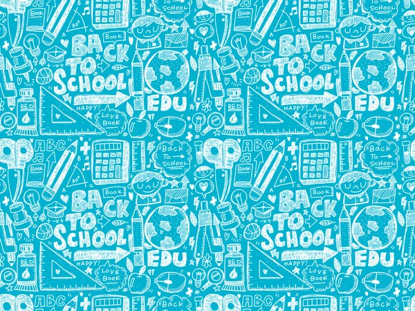 Back to school seamless pattern — Stock Vector