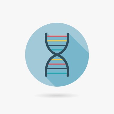 uzun gölgeler ile DNA düz stil simgesi